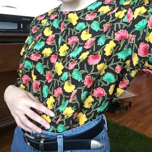 Vintage Floral Blouse